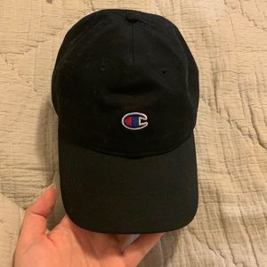Black Champion Adjustable Dad Hat